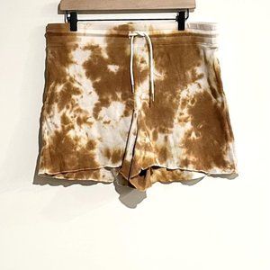 MATE the Label Ginger Cream Tie Dye Organic Thermal Shorts - Extra Large